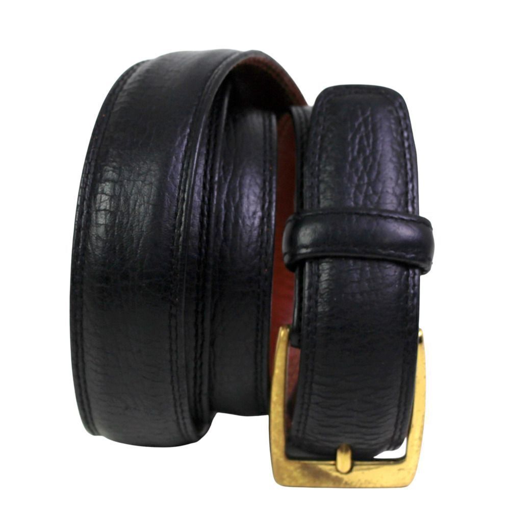 Cole Haan BLACK GENUINE LEATHER 1 1/8"Wd CASUAL DRESS MEN'S BELT Sz 38/95 (t21